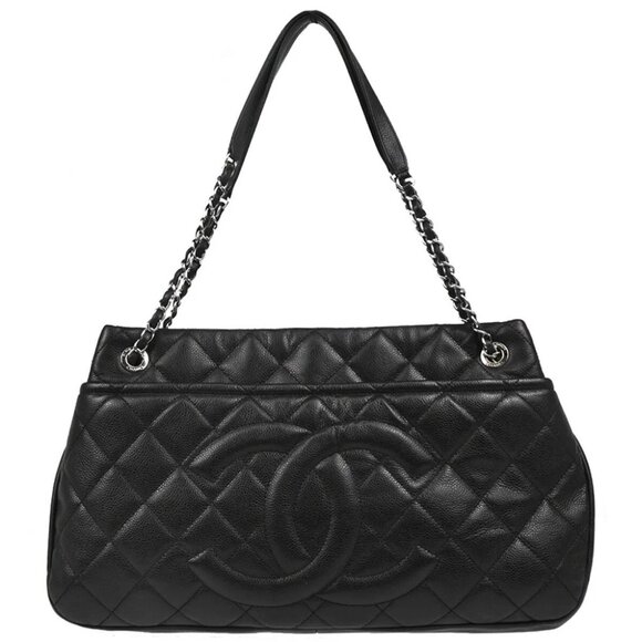 Chanel Black Calfskin Timeless CC Chain Tote Handbag - Picture 1 of 11